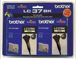 Brother LC37BK Black Ink Cartridge - Twinpack of LC37B