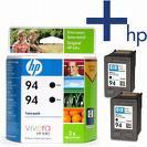 HP No.94 Black Ink Cartridge Twin Pack